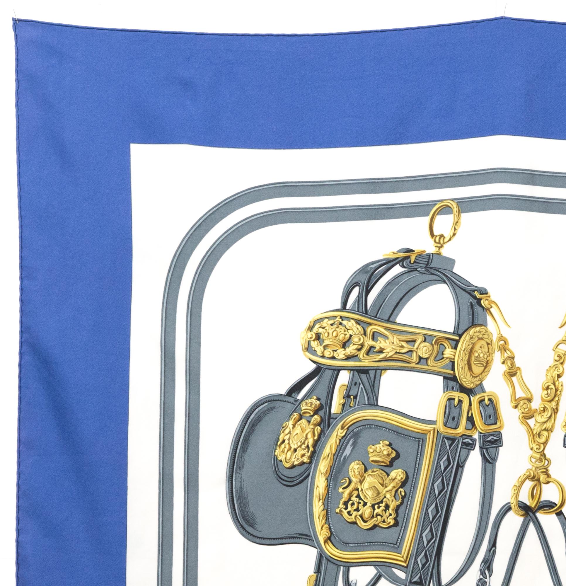 Purple Hermes  Brides de Gala by Hugo Grygkar Silk Scarf For Sale