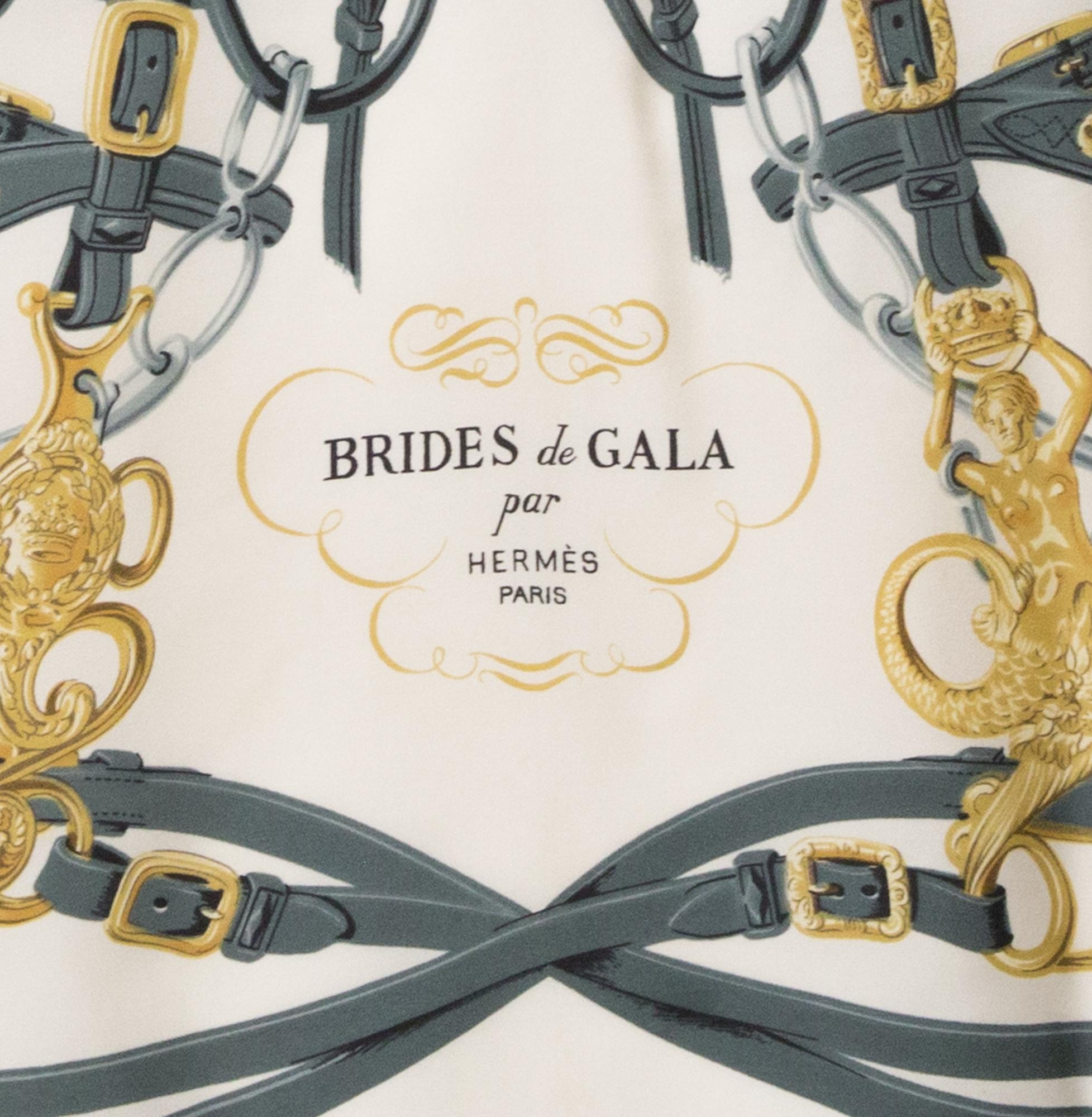 Hermes Brides De Gala by Hugo Grygkar Silk Scarf For Sale 2