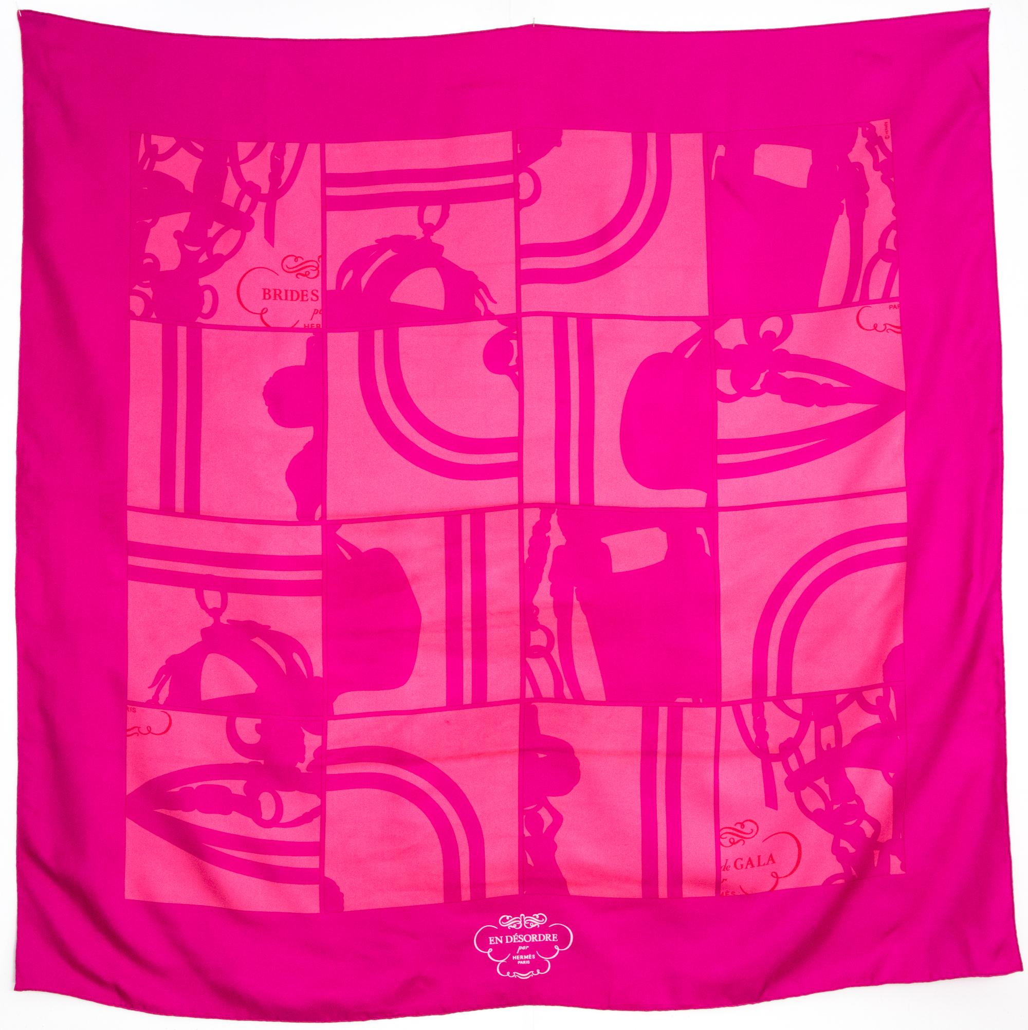 Hermes Brides de Gala En Desordre by H.Grygkar and C.Diatk Silk Scarf For Sale 2