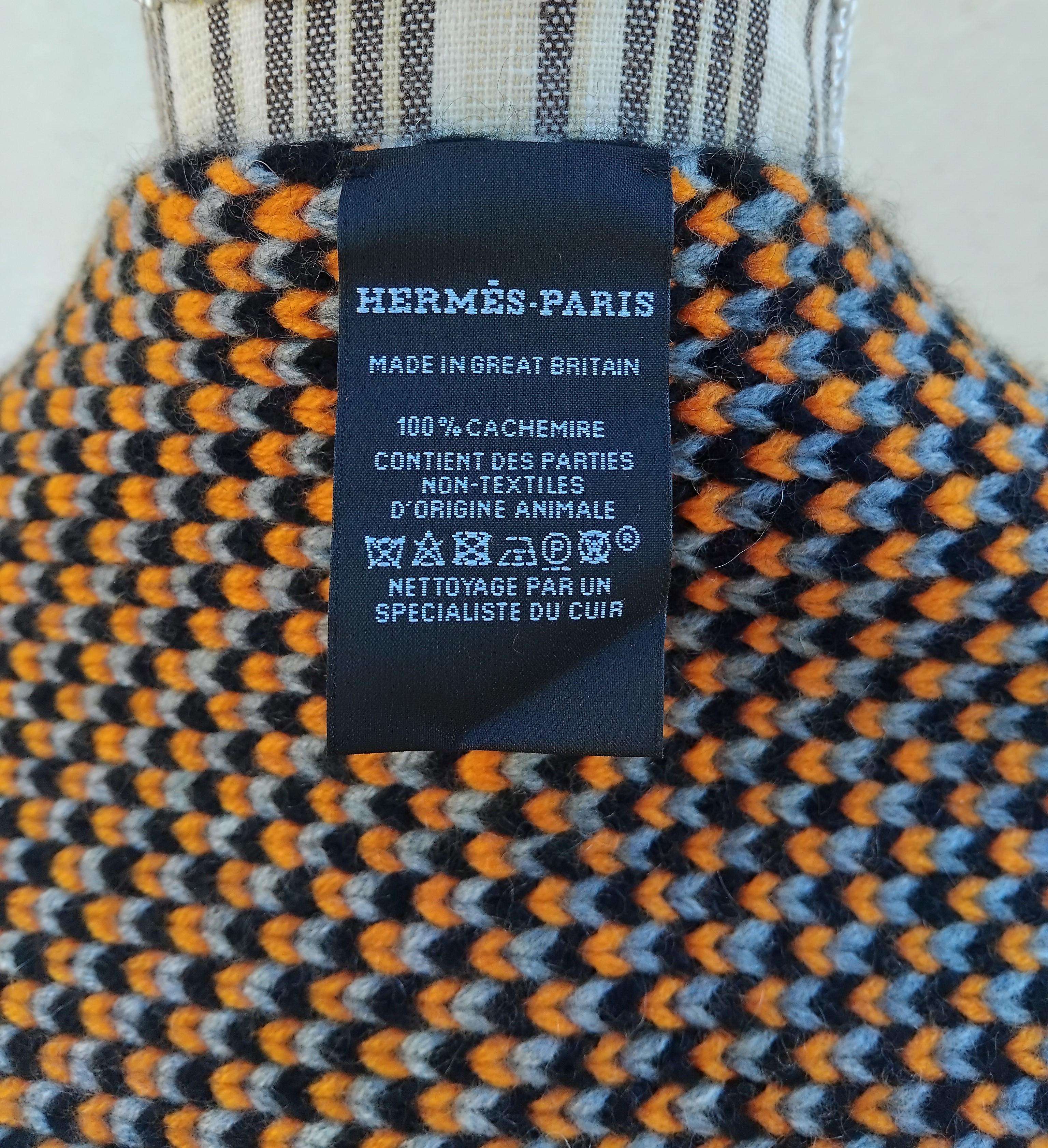 Hermès Brides de Gala Knit Muffler Scarf Cashmere For Sale 6