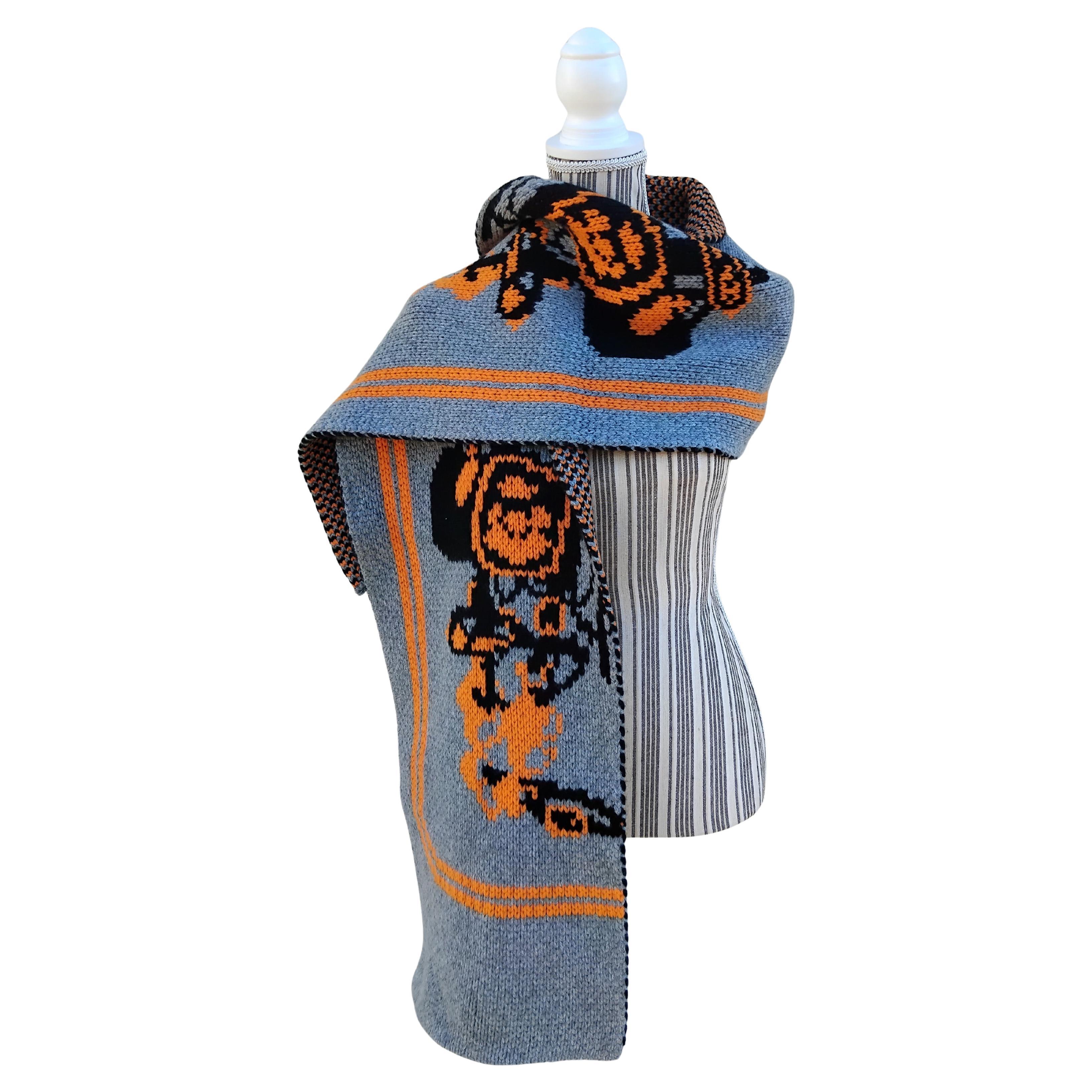 Women's Hermès Brides de Gala Knit Muffler Scarf Cashmere For Sale