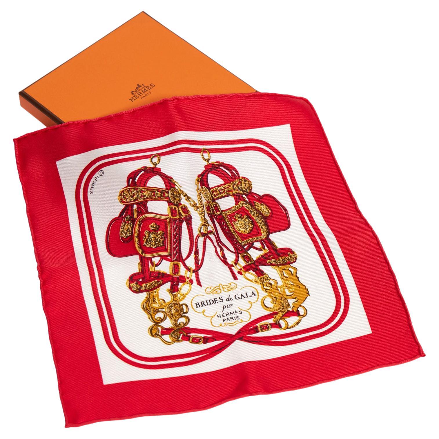 Hermes Brides De Gala Mini Scarf For Sale