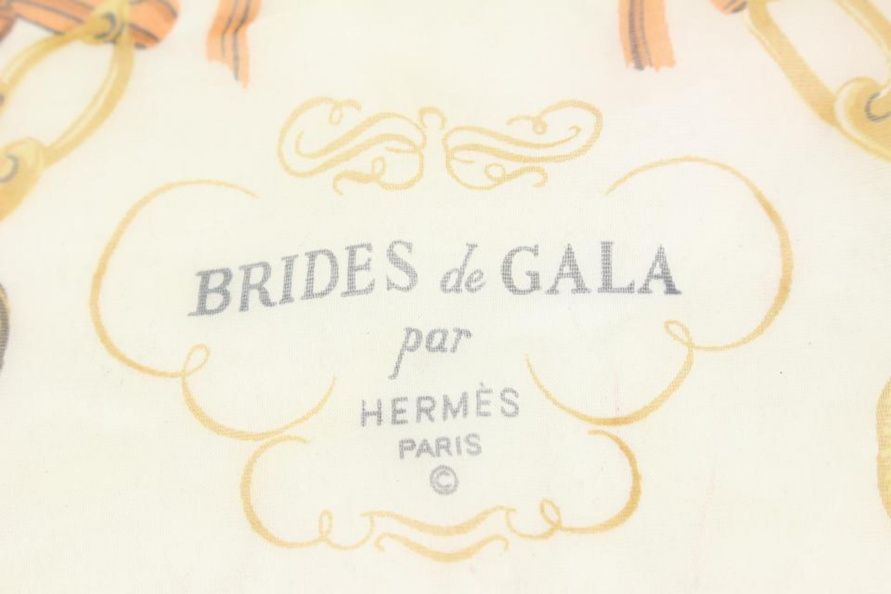 Hermès Brides de Gala Mouchoir en soie diaphane 1027h1 Unisexe en vente
