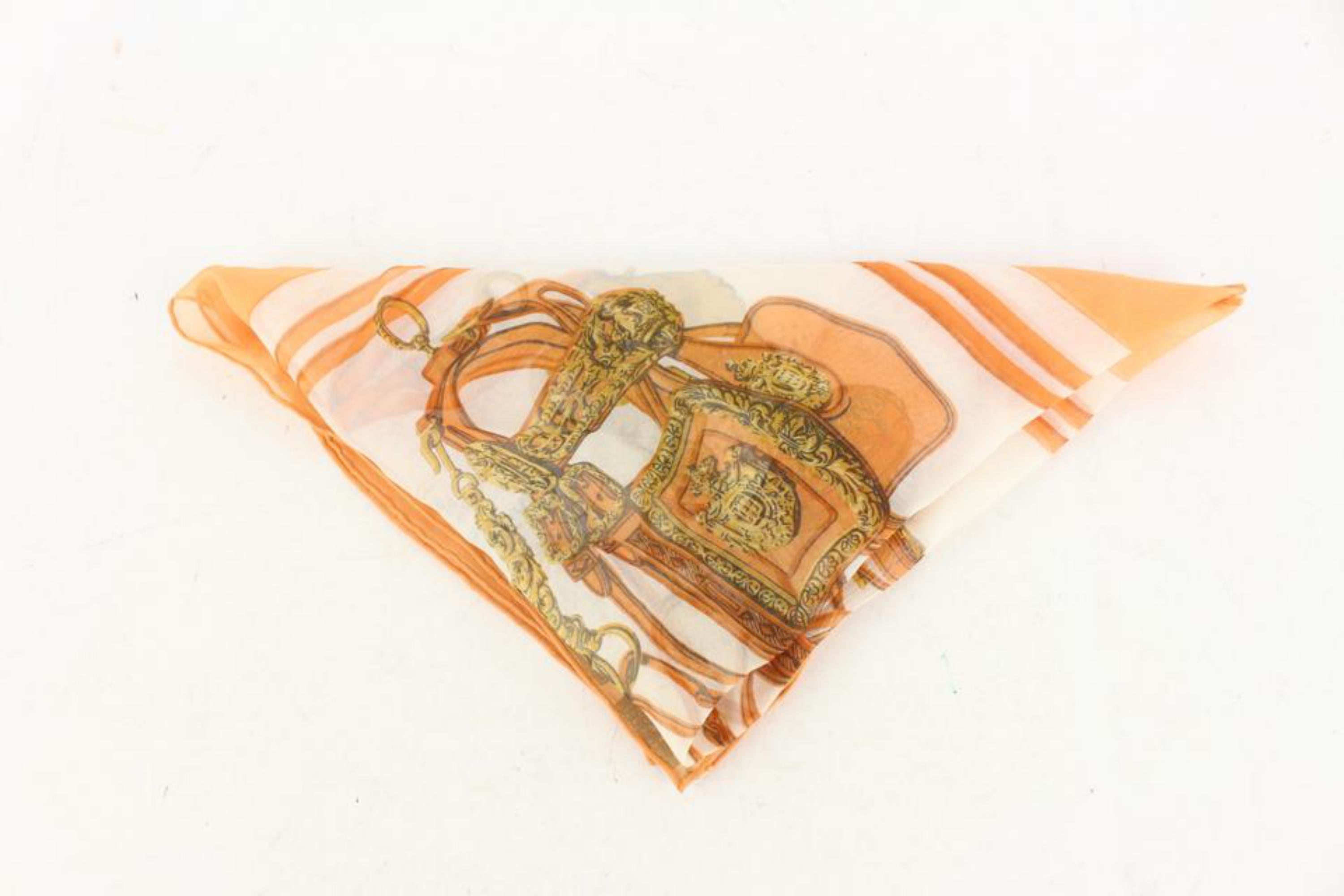 Hermès Brides de Gala Sheer Silk Handkerchief 1027h1 For Sale 2