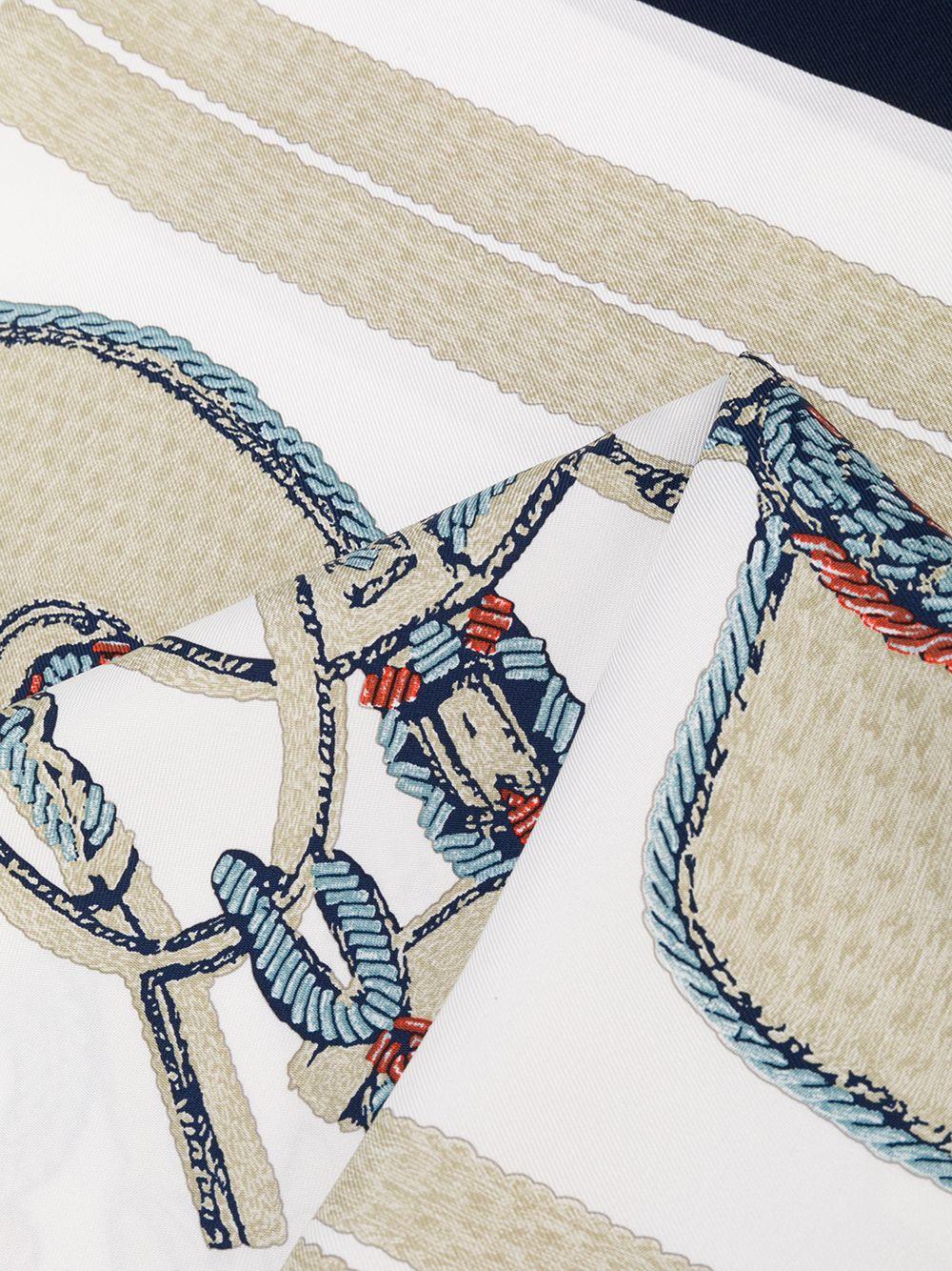 Gray Hermès 'Brides De Gala' Silk Scarf