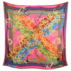 Hermes “Brides et Gris Gris” Cashmere Blend Shawl 140cm