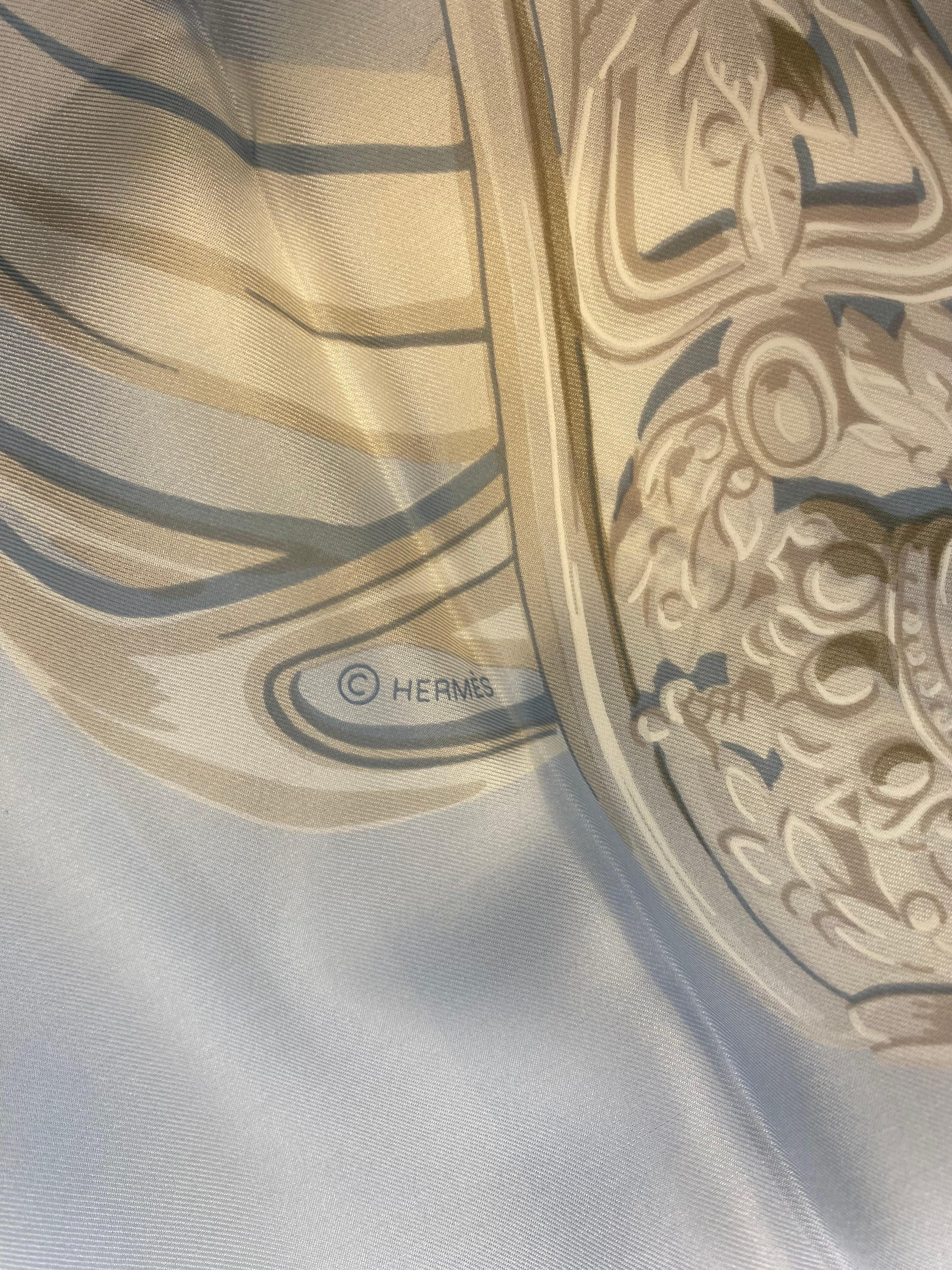 Scialle di seta Hermes Brides of Gala 135 cm x 130 cm in vendita 2