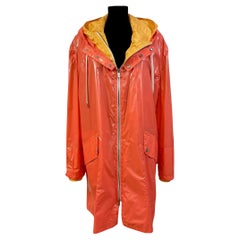 Hermès Bright Orange and Yellow Hooded Windbreaker Jacket