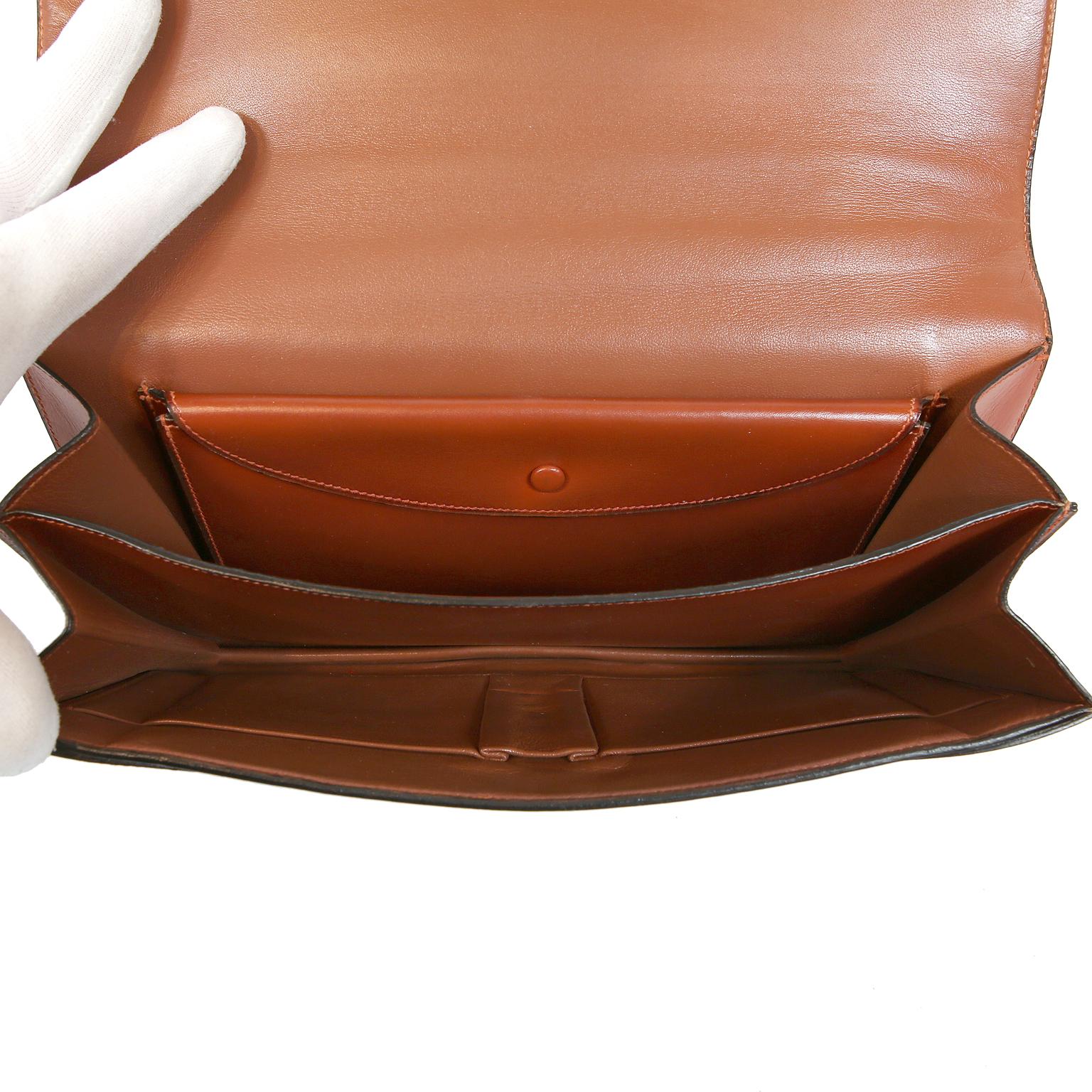 Hermès Rust Box Calf Vintage Lydia Handbag 6