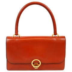 Hermès Rust Box Kalb Vintage Lydia Handtasche