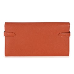 Hermès Brique Chevre Mysore Kelly Longue Wallet PHW