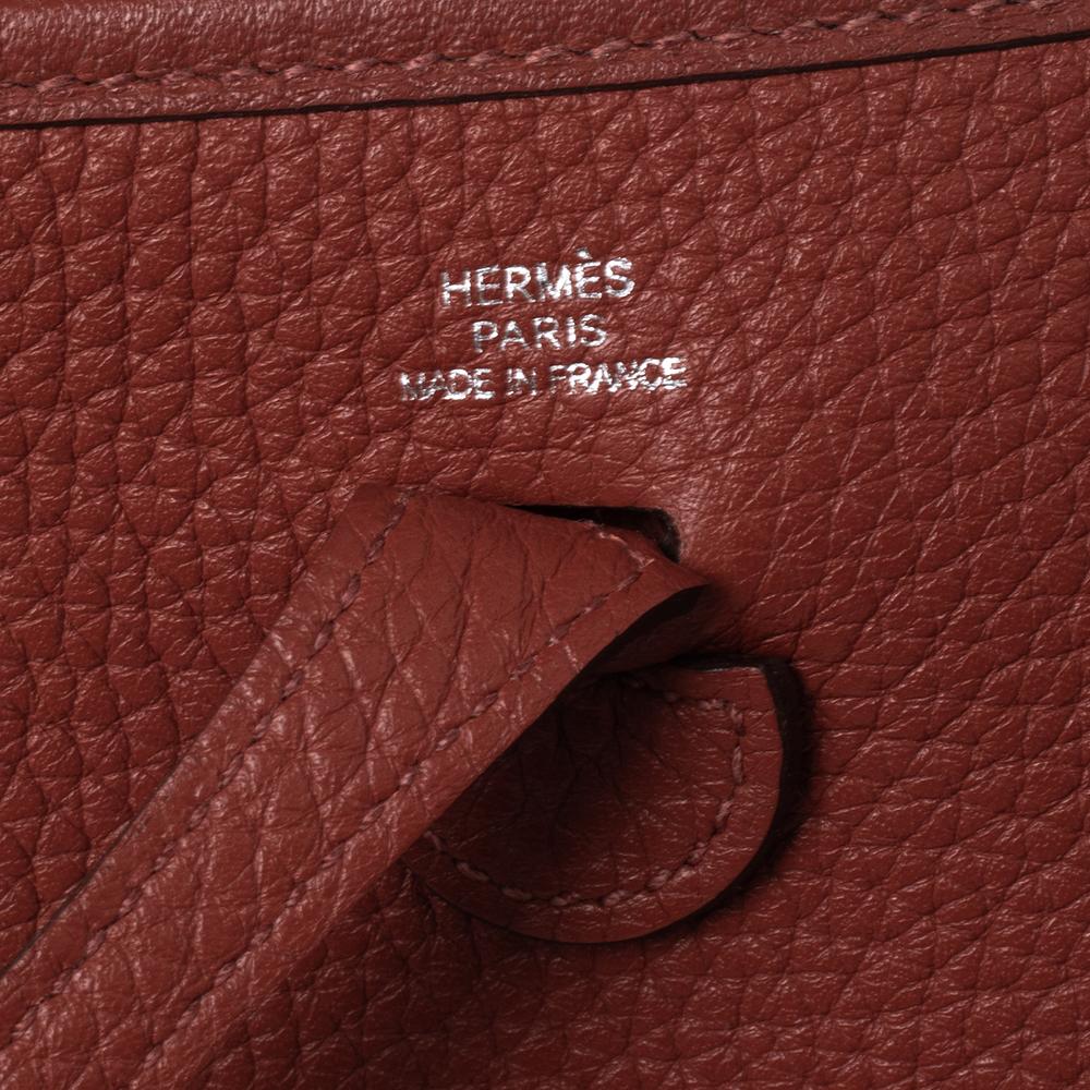 Hermes Brique Clemence Leather Evelyne 16 TPM Bag 5