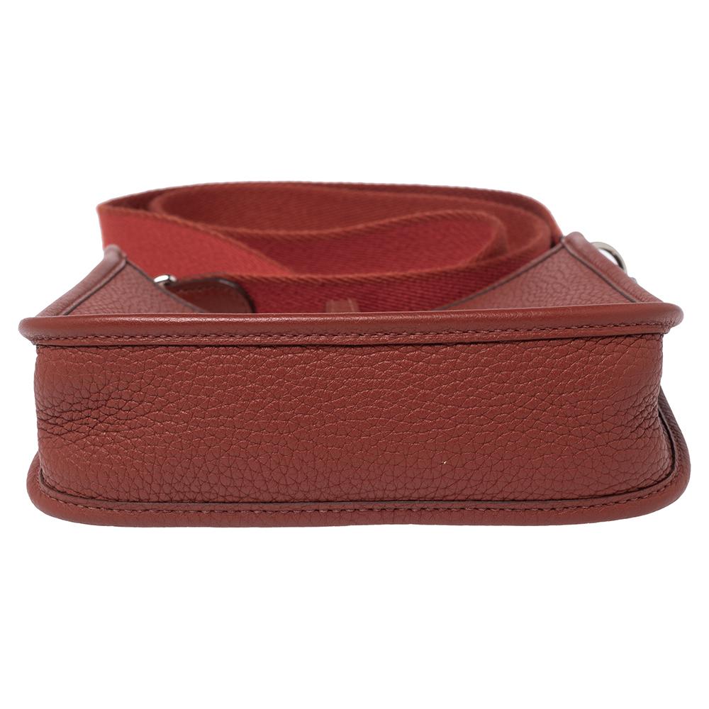 Women's Hermes Brique Clemence Leather Evelyne 16 TPM Bag