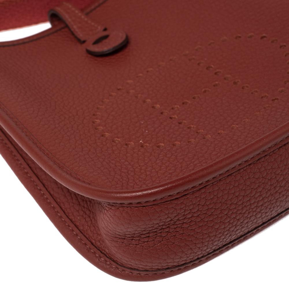Hermes Brique Clemence Leather Evelyne 16 TPM Bag 1