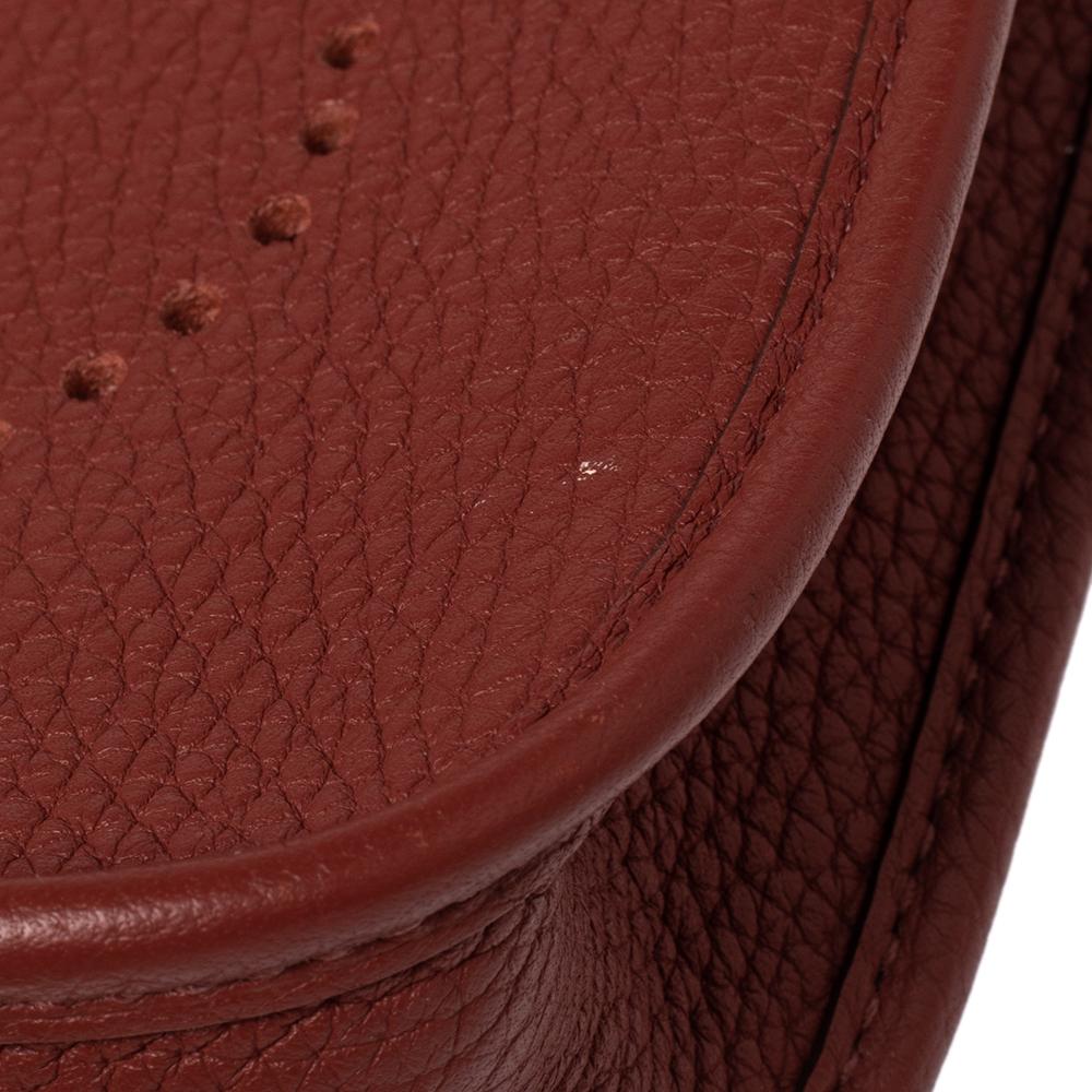 Hermes Brique Clemence Leather Evelyne 16 TPM Bag 2