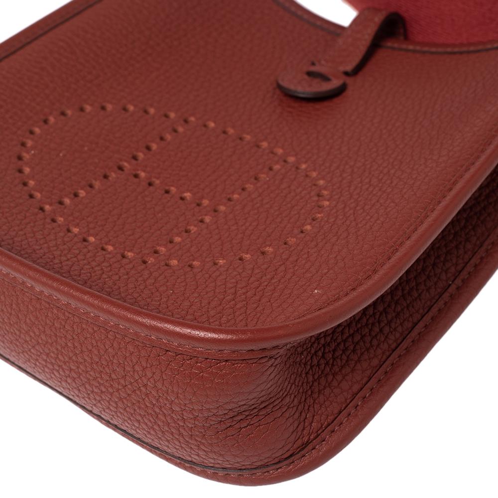 Hermes Brique Clemence Leather Evelyne 16 TPM Bag 3