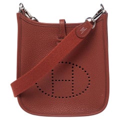 Hermes Brique Clemence Leather Evelyne 16 TPM Bag