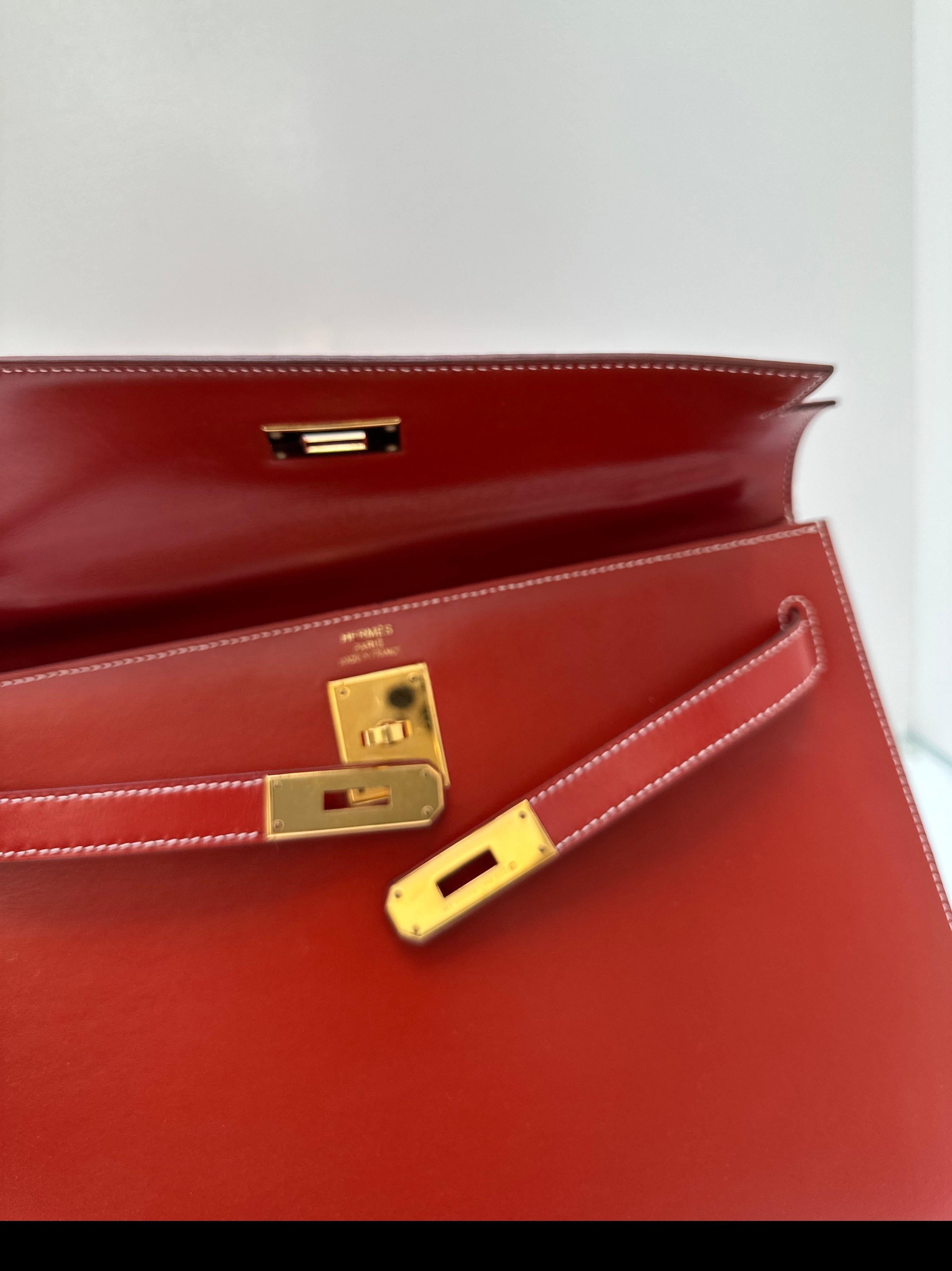 Hermes Brique Kelly 32 Bag For Sale 6