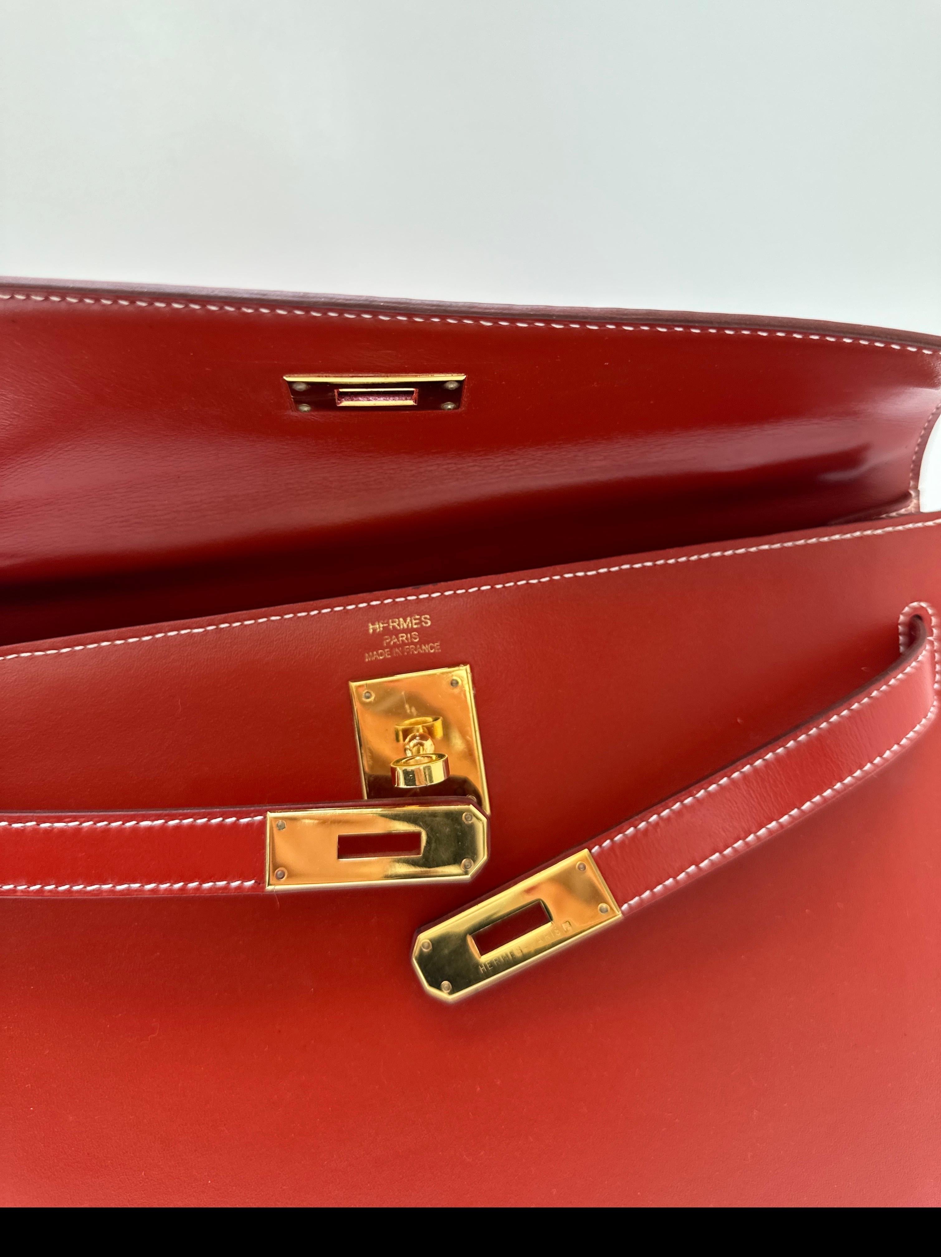 Hermes Brique Kelly 32 Bag For Sale 7
