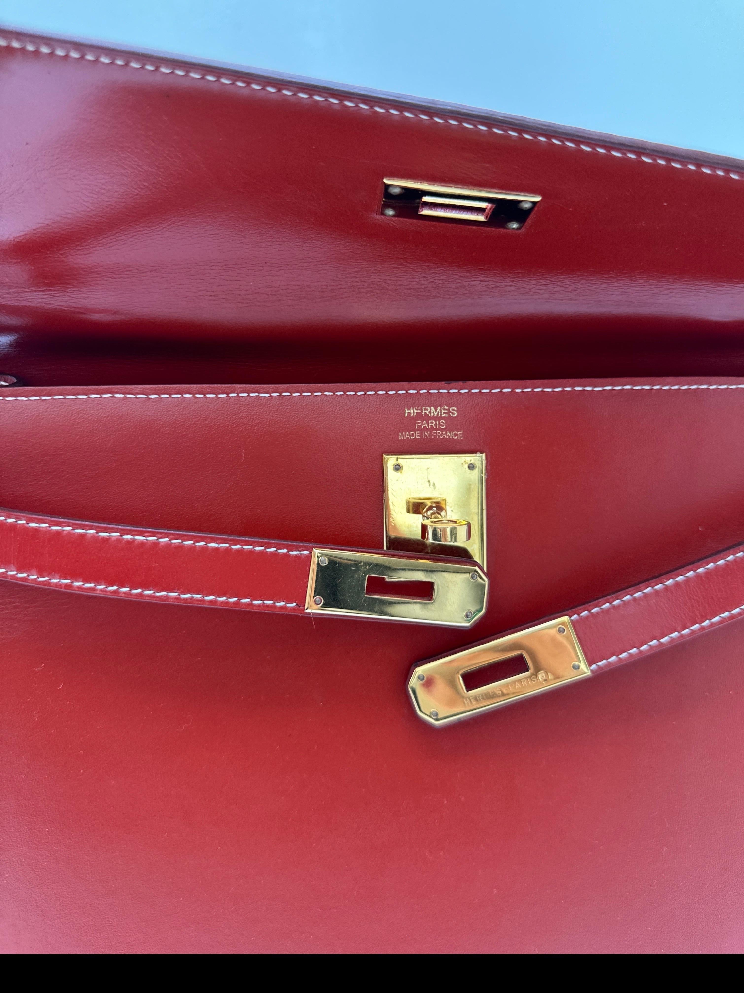 Hermes Brique Kelly 32 Bag For Sale 8