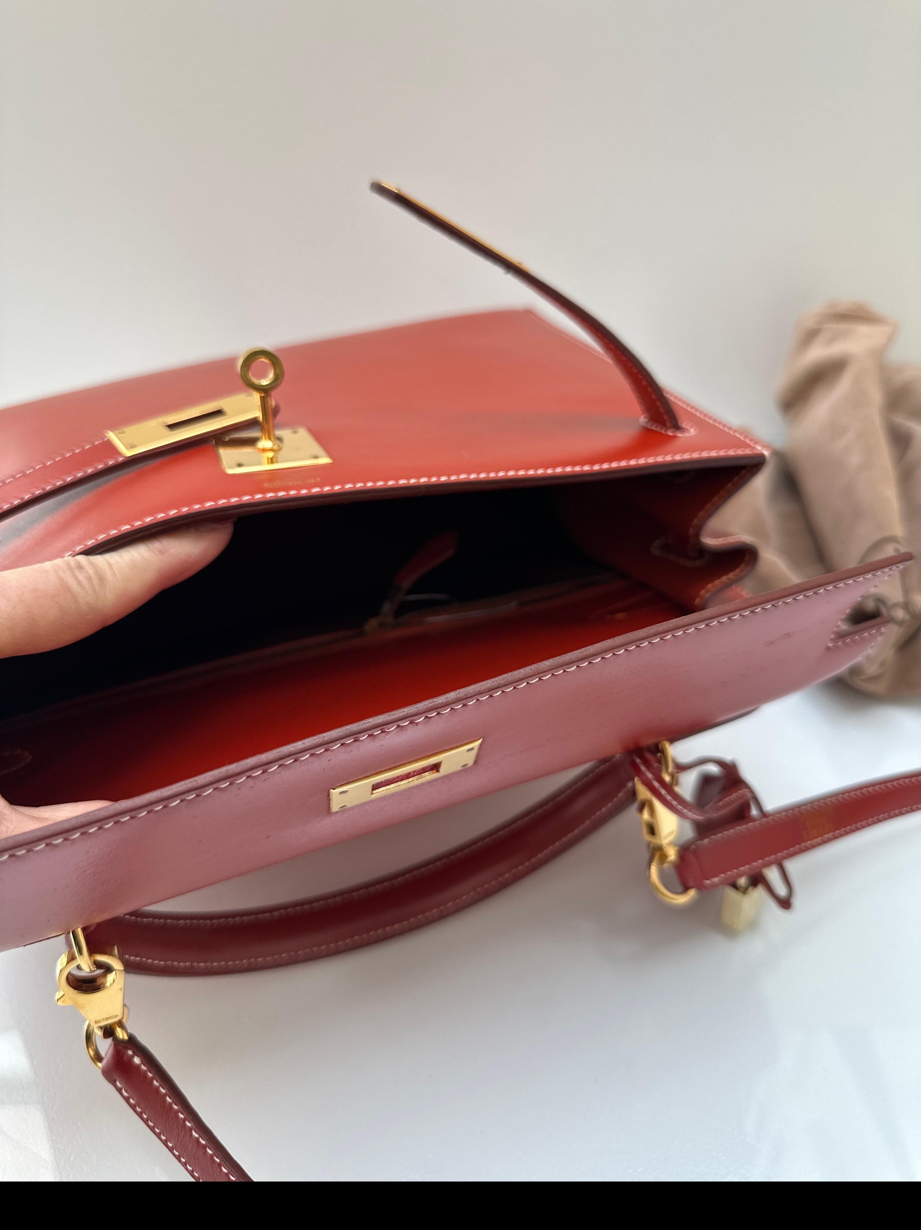 Hermes Brique Kelly 32 Bag For Sale 9