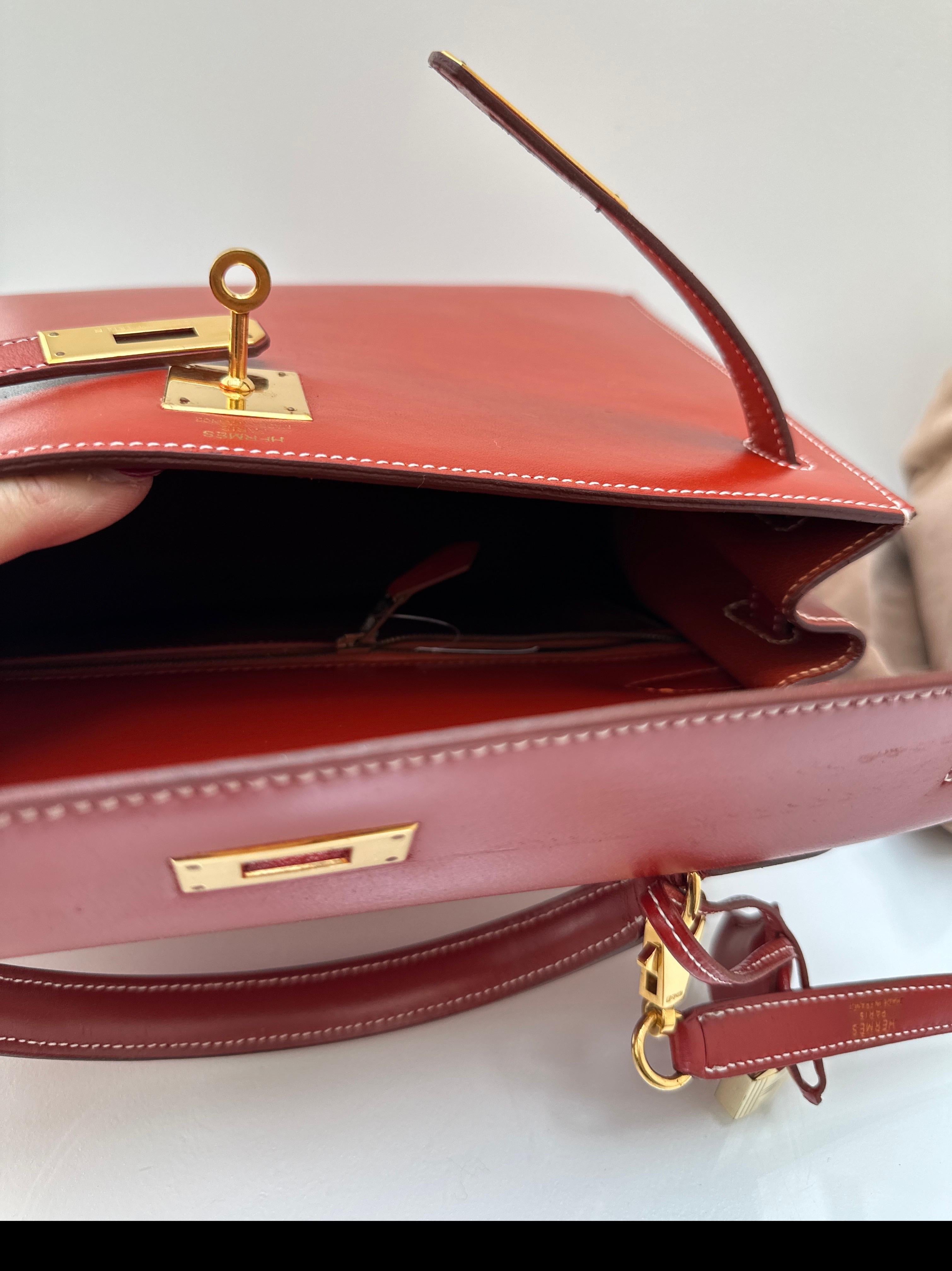Hermes Brique Kelly 32 Bag For Sale 10