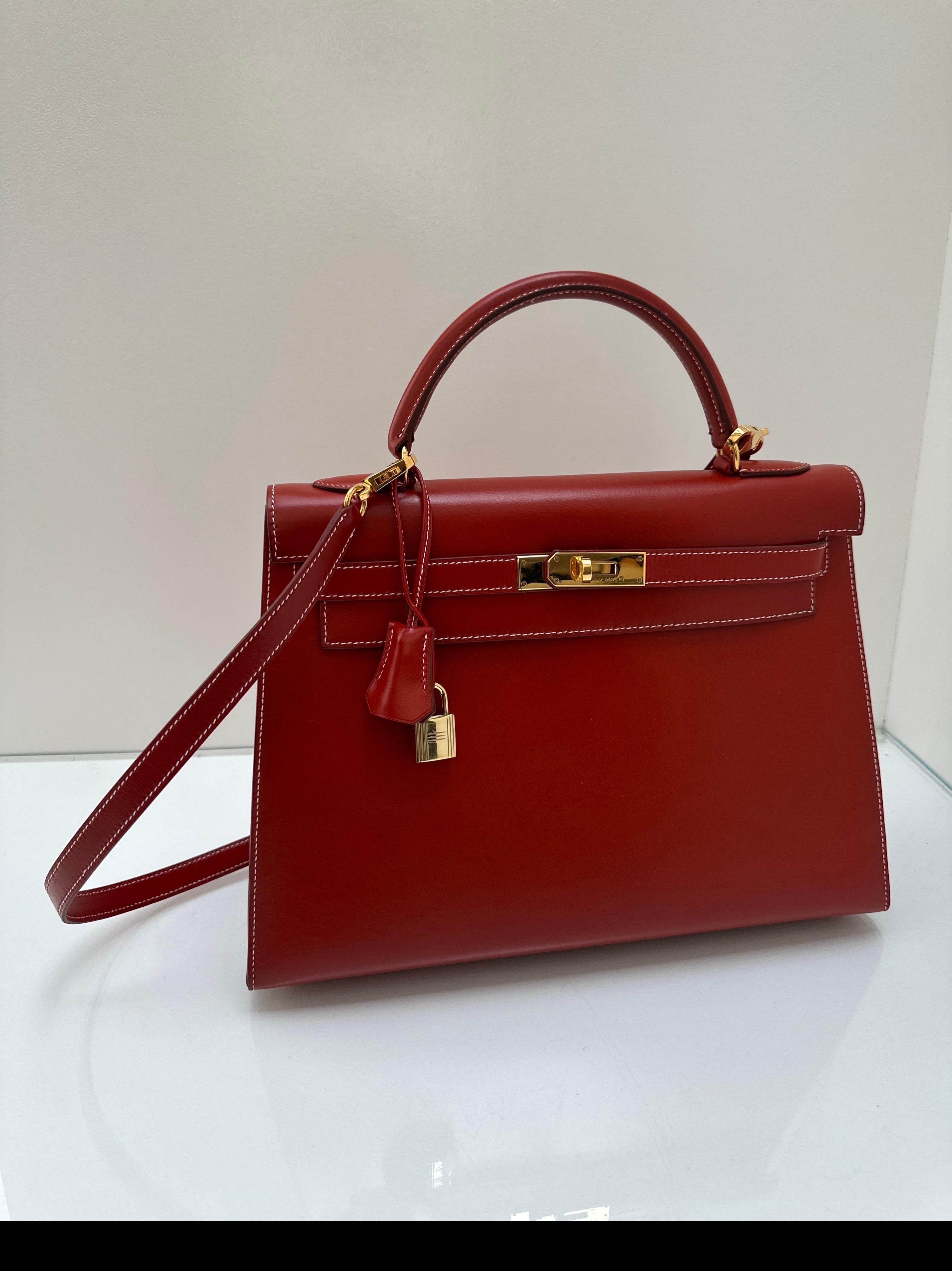 Hermes Brique Kelly 32 Bag For Sale 11