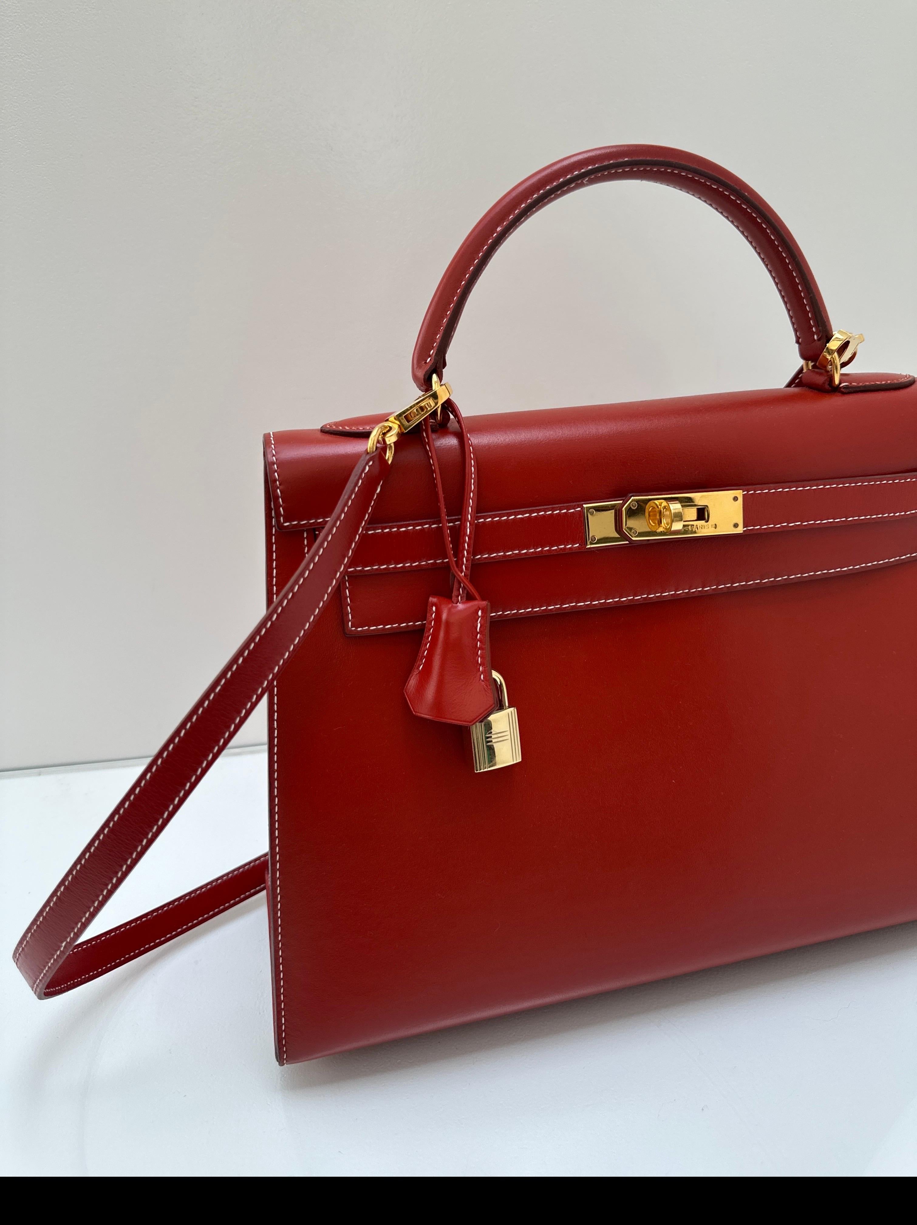Hermes Brique Kelly 32 Bag For Sale 12