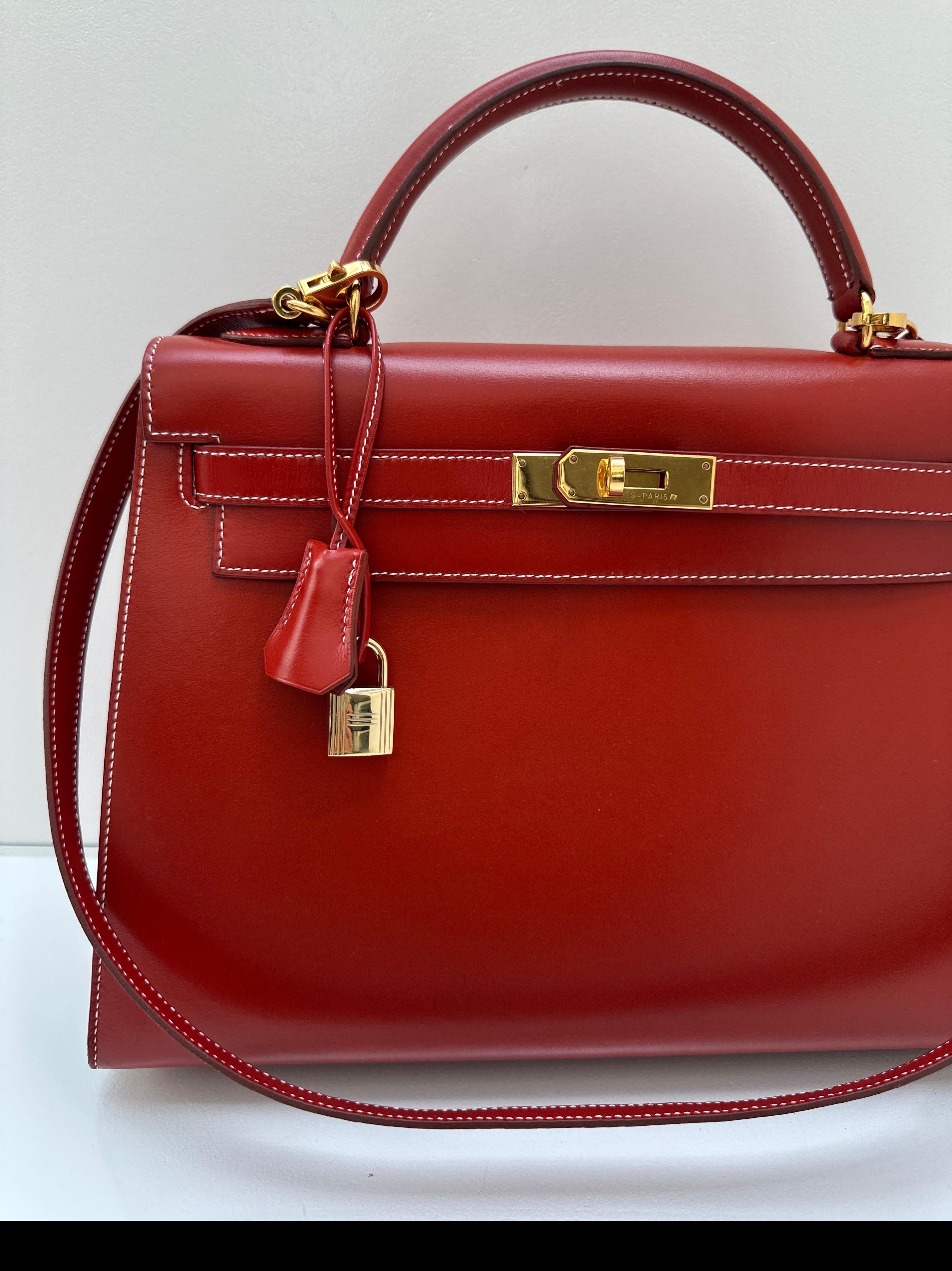 Hermes Brique Kelly 32 Bag For Sale 14