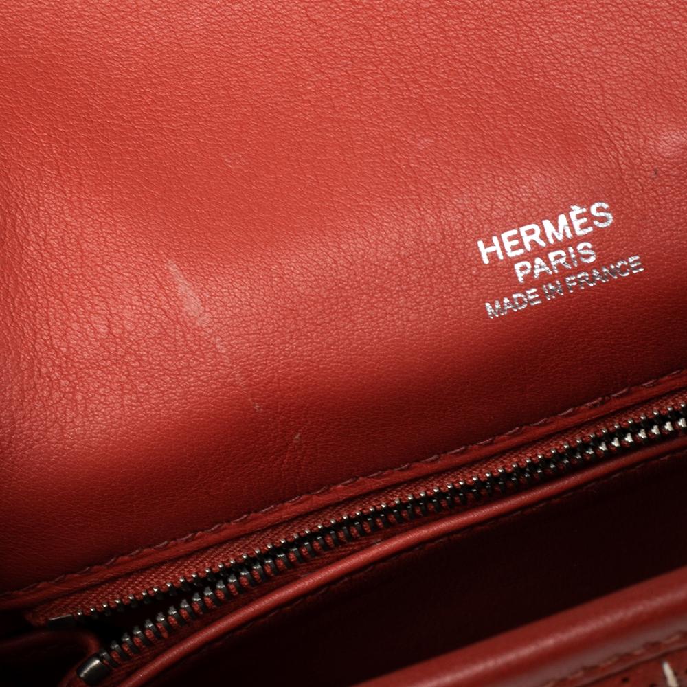 Hermes Brique Swift Leather Berline 21 Bag 8