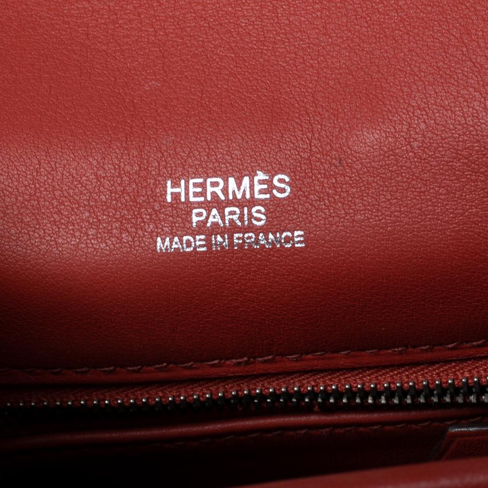 Hermes Brique Swift Leather Berline 21 Bag 9