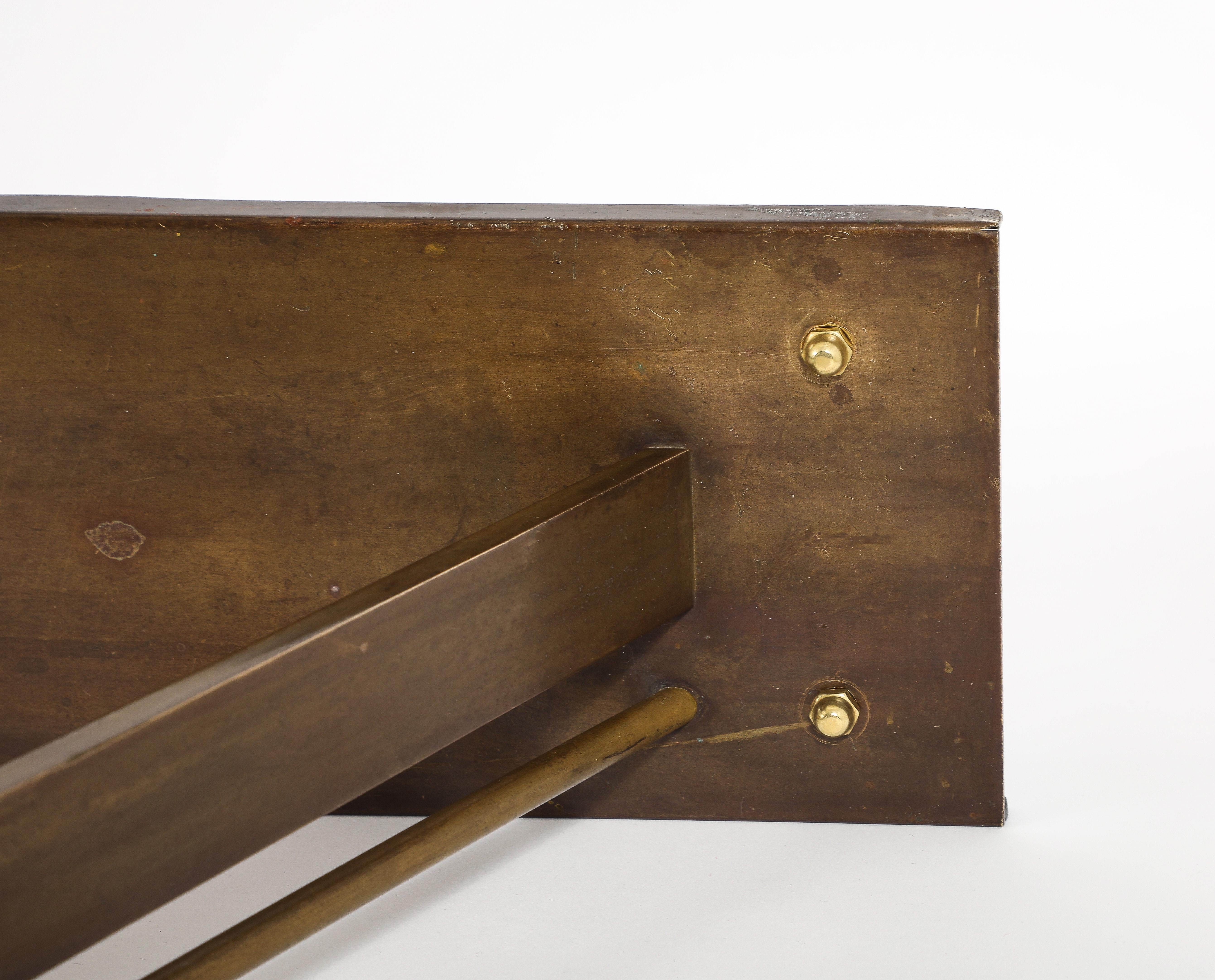 Brass Hermes Bronze Console or Coatrack, France 1940's For Sale