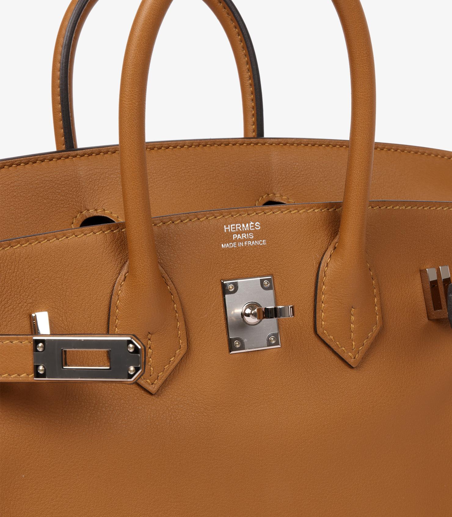 Hermès Bronze Dore Swift Leder Birkin 25cm Retourne 2