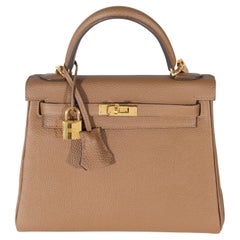 Hermès Bronze Dore Togo Retourne Kelly 25 GHW