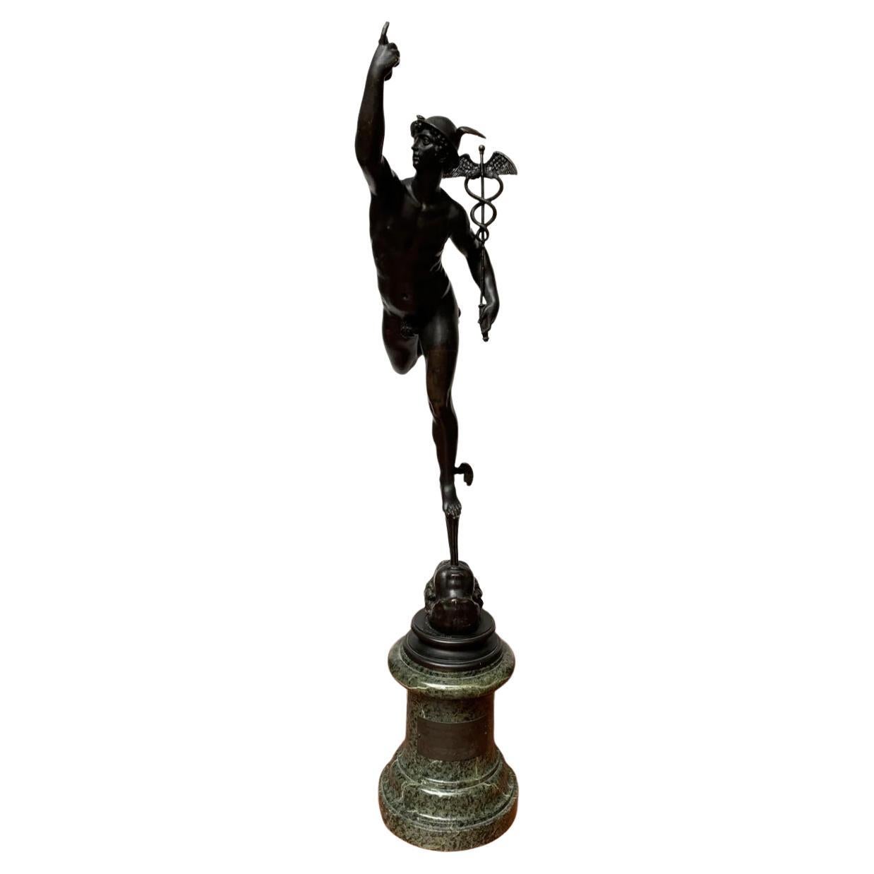 Hermes Bronze Sculpture by Antonio Pandiani from 1800