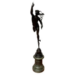 Hermes Bronze Sculpture by Antonio Pandiani from 1800