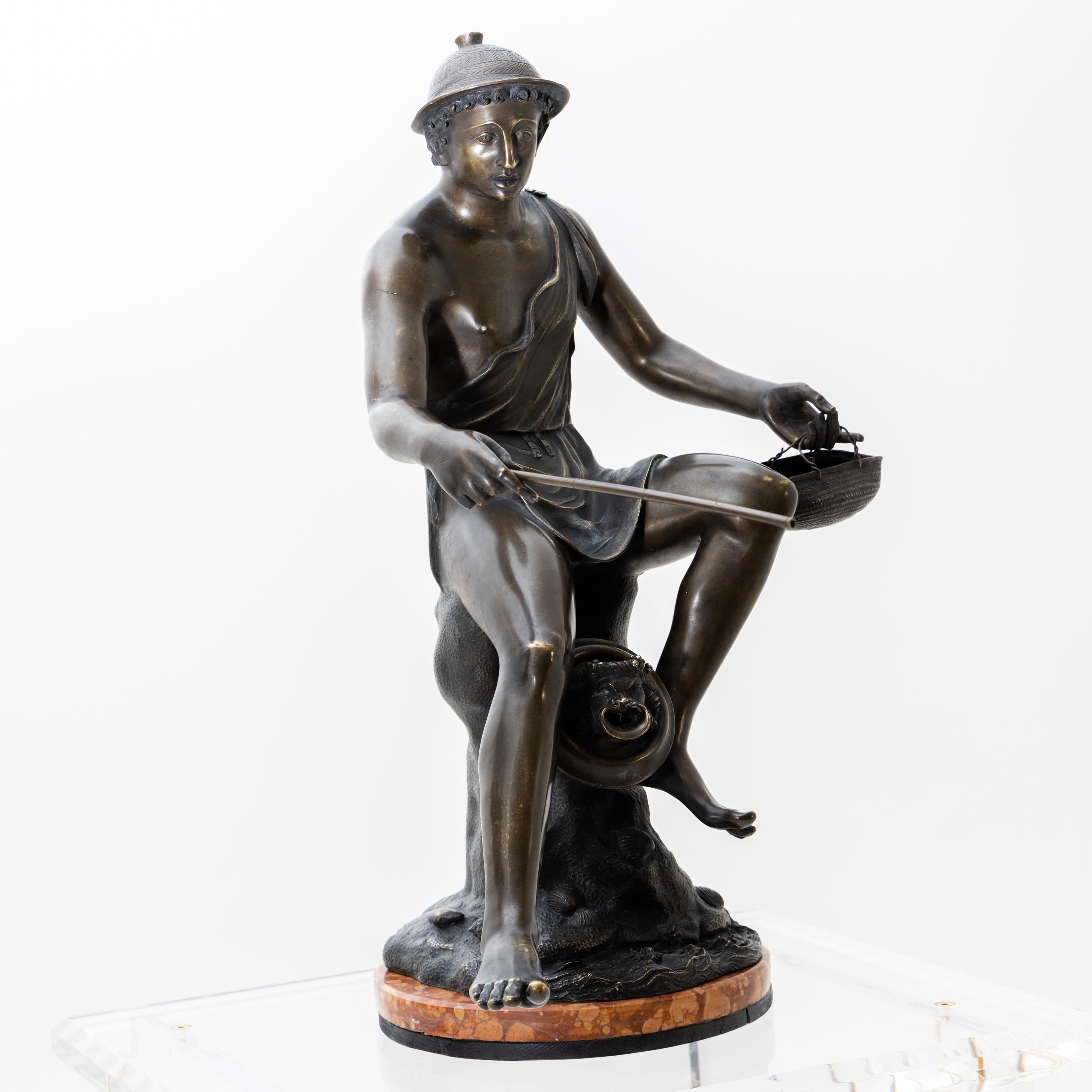 Italian Hermes Bronze, Sig, Sabatino, Italy, 1882 For Sale