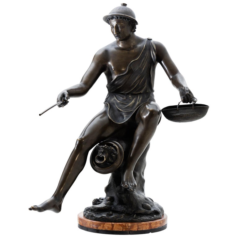 Hermes Bronze, Sig, Sabatino, Italy, 1882 For Sale at 1stDibs