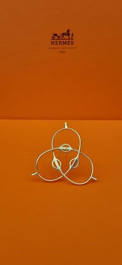 Hermès Brooch Lapel Pin Spurs Pattern Texas Rodeo in Silver RARE