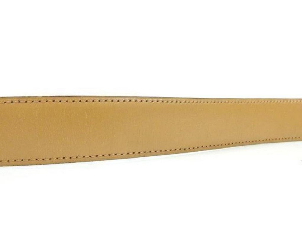 Hermes Brown 32mm Crocodile Reversible H Logo Kit Gold239722 Belt 1