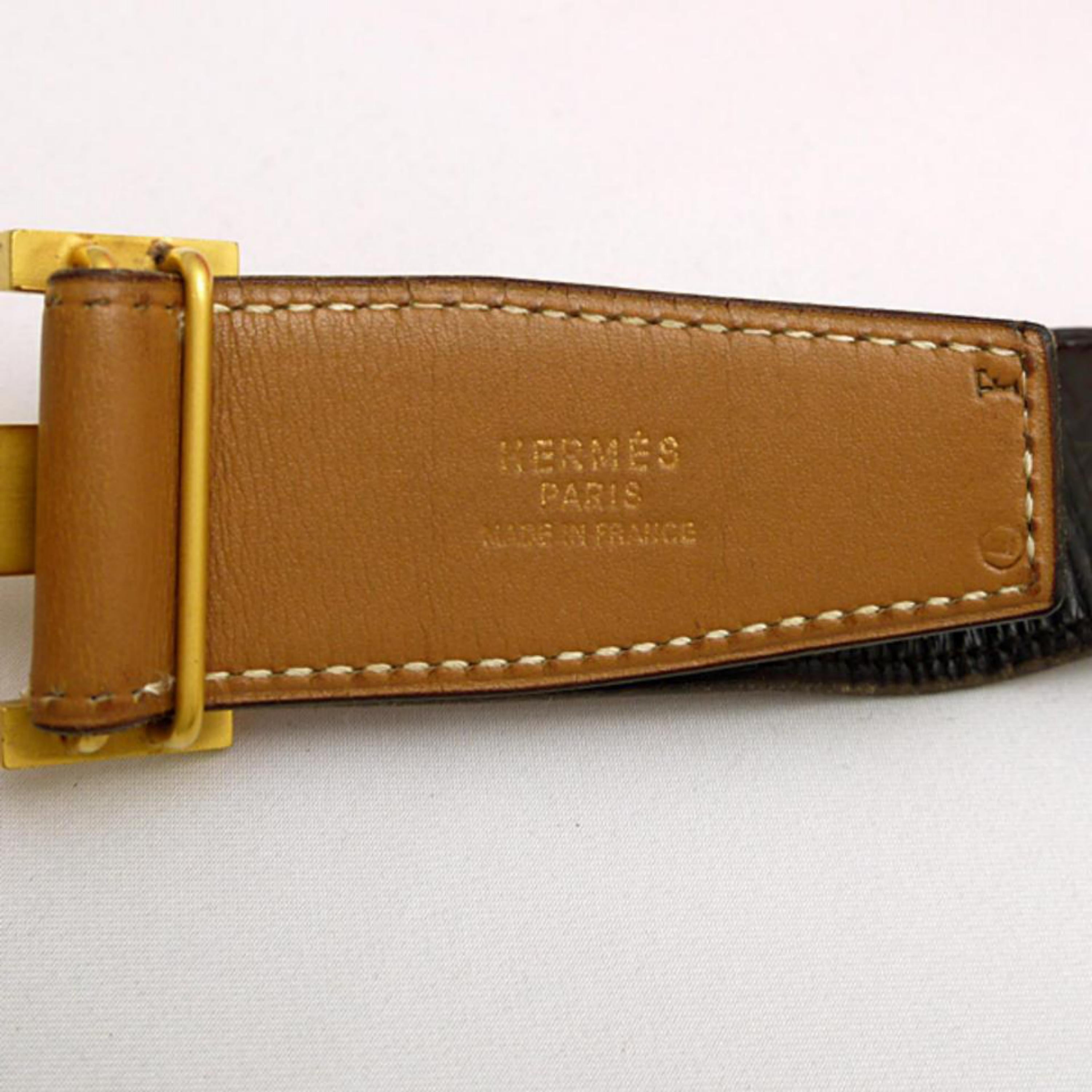 Hermès Brown 32mm Reversible H Lobo Kit 226876 Belt For Sale 1