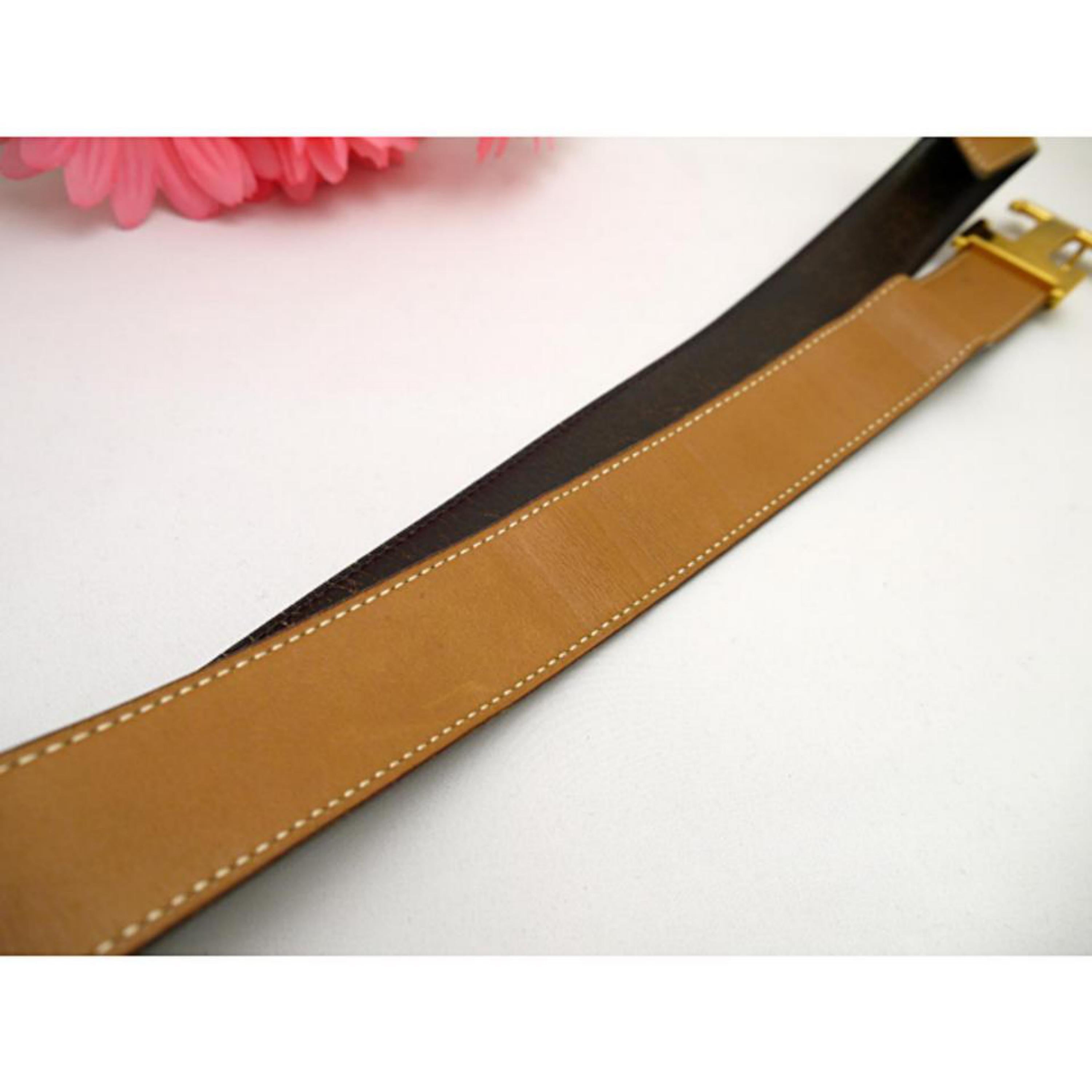 Hermès Brown 32mm Reversible H Lobo Kit 226876 Belt For Sale 3