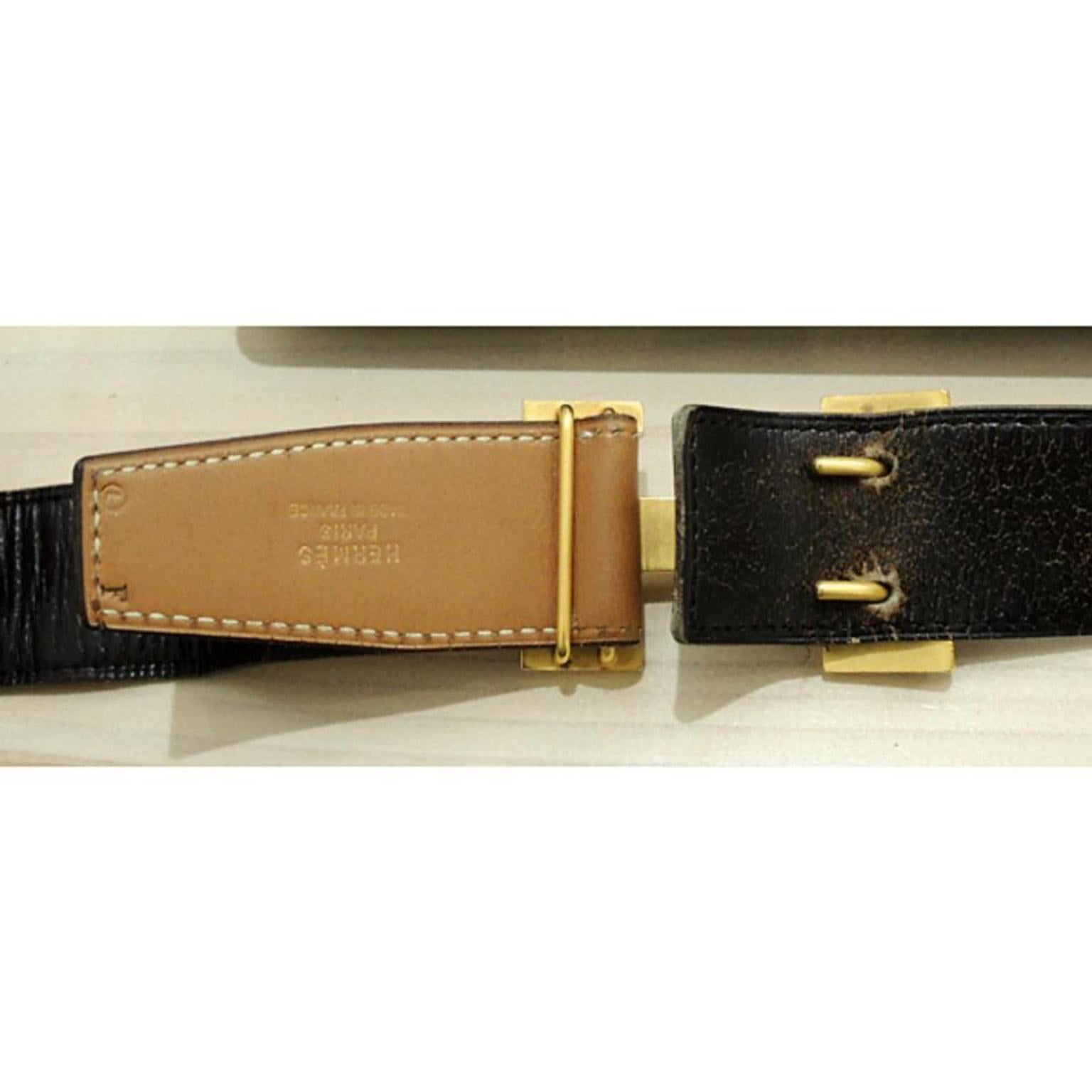 Women's Hermès Brown 32mm Reversible H Lobo Kit 226876 Belt For Sale