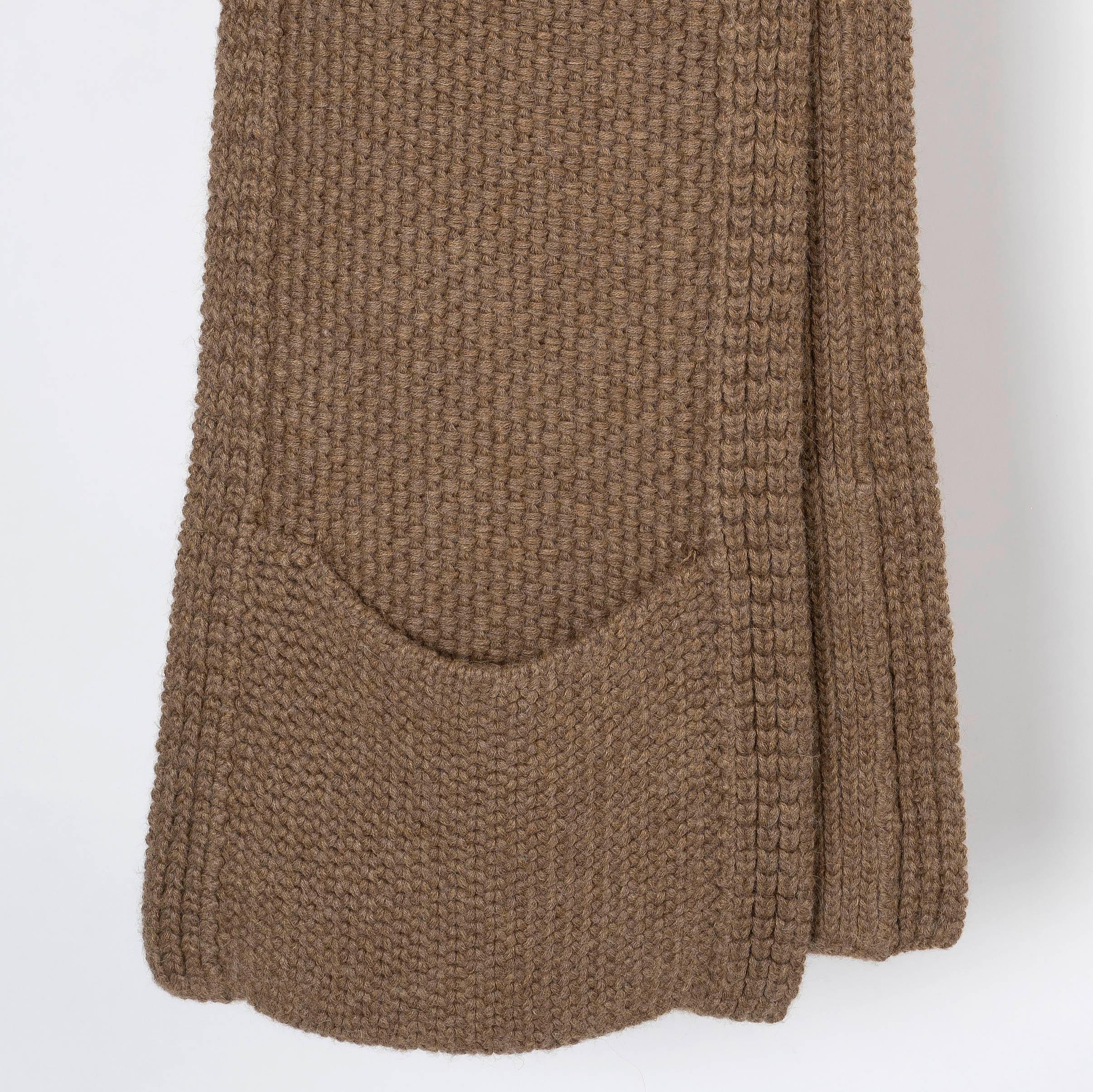 Sciarpa a manicotto HOODE di HERMES in alpaca marrone In condizioni ottime in vendita a Zürich, CH