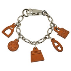Hermes Brown Barenia Breloque Olga Amulette Bag Charm MM