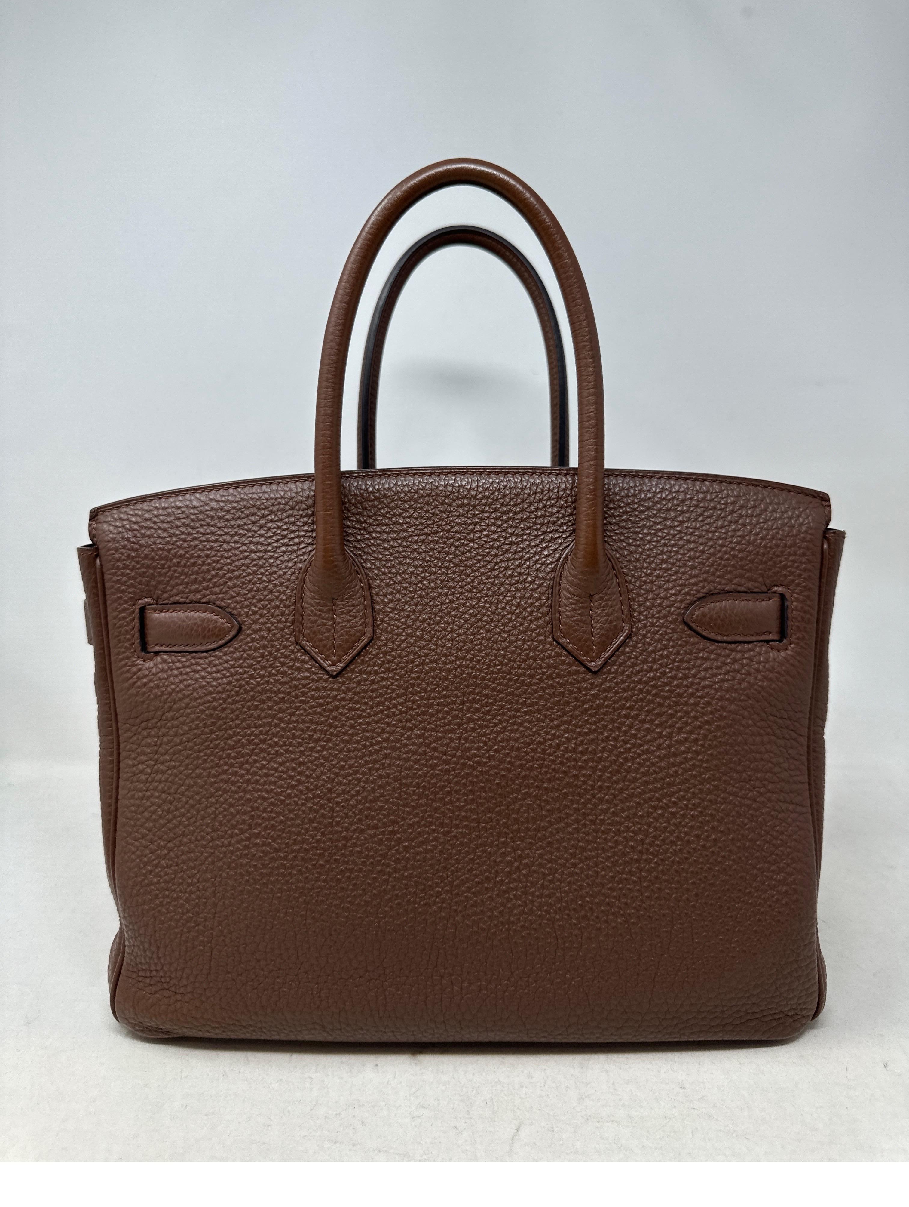 Women's or Men's Hermes Brown Birkin 30 Bag