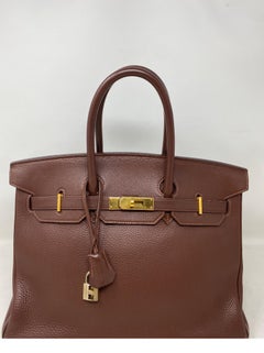 Hermes Brown Birkin 35 Bag
