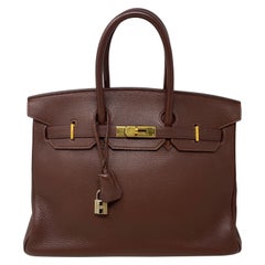 Hermes Brown Birkin 35 Bag