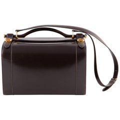 Hermes Borsa Vanity in pelle di vitello marrone