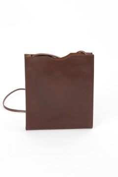 Hermes Brown Box Leather Onimetou Shoulder clutch Bag